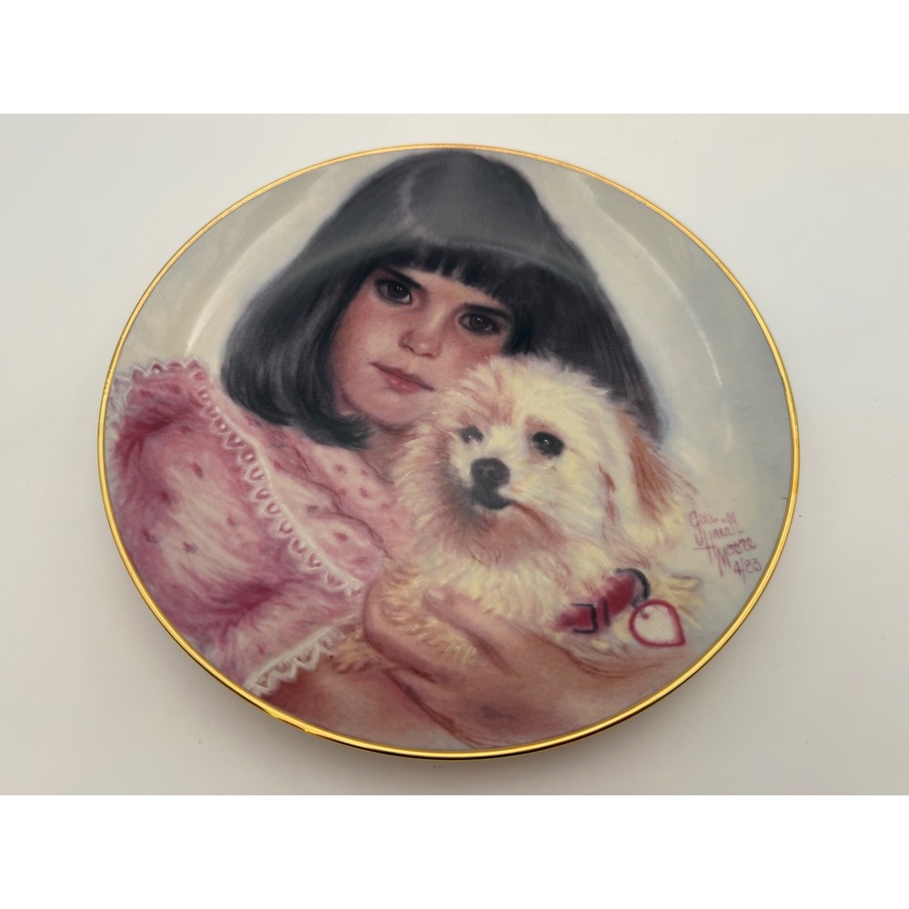 1983 Geri Havill Moore Tiffany Portraits of Love Collector Plate 1st Issue COA